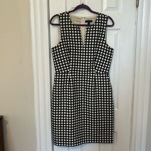 J. Crew Windowpane Print Dress